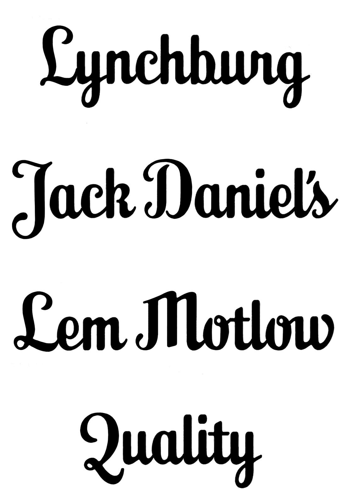 jack daniels label fonts